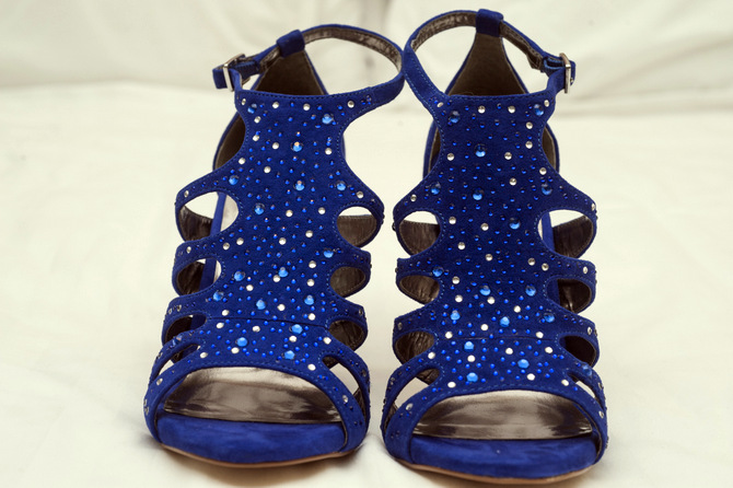 blue wedding shoes
